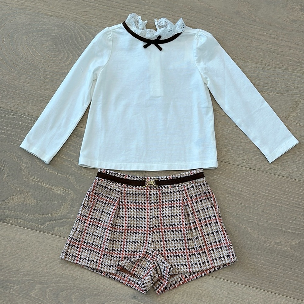 Janie & Jack Toddler Shorts and Longsleeve shirt